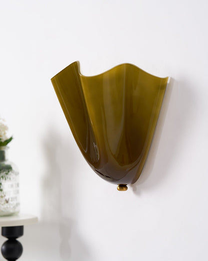 Sculptural Wall Light Glass Metal E14 Warm Glow Modern Interior