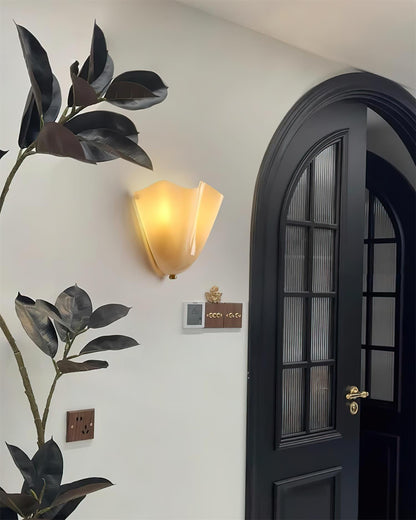Sculptural Wall Light Glass Metal E14 Warm Glow Modern Interior