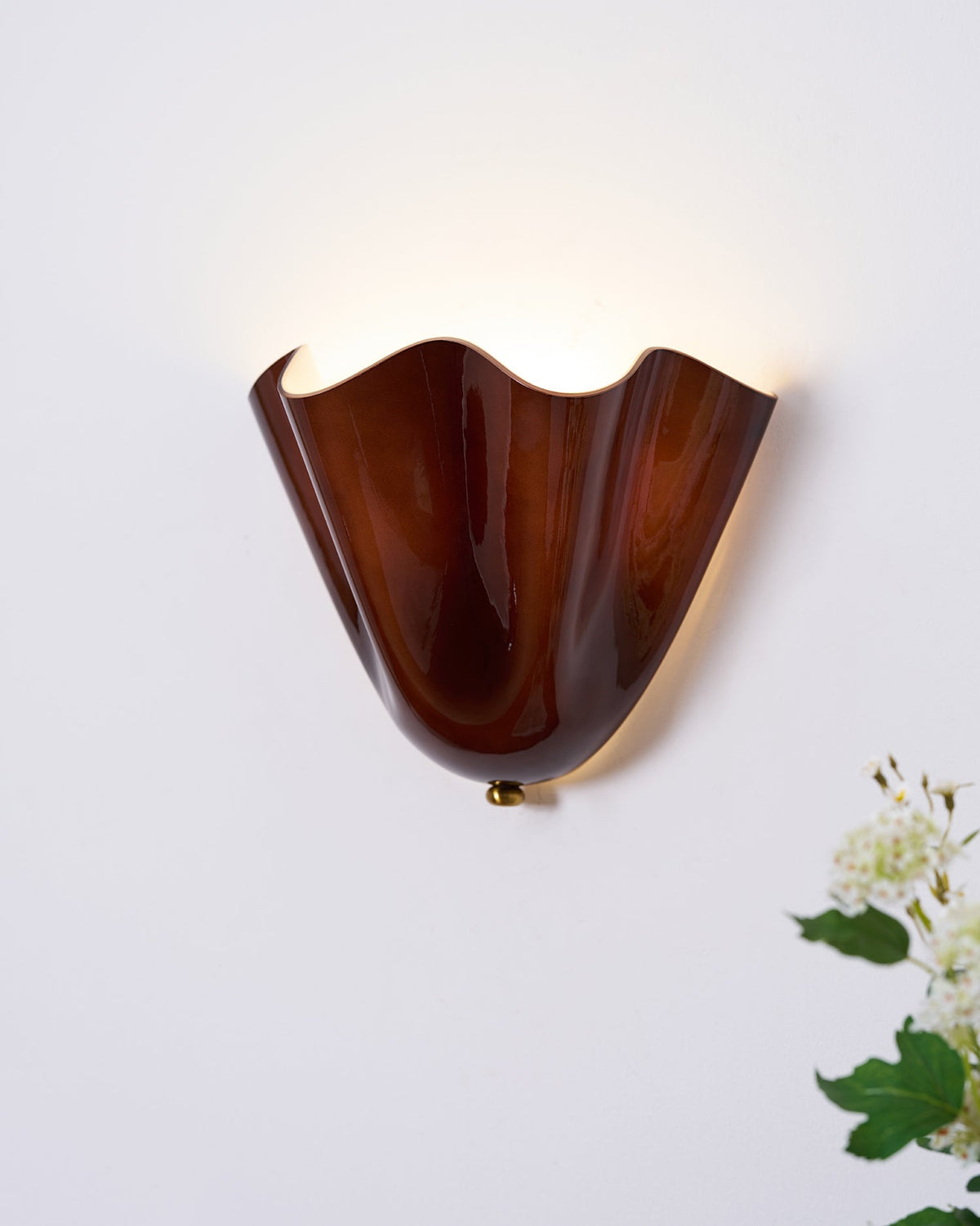 Sculptural Wall Light Glass Metal E14 Warm Glow Modern Interior