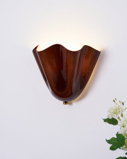 Sculptural Wall Light Glass Metal E14 Warm Glow Modern Interior