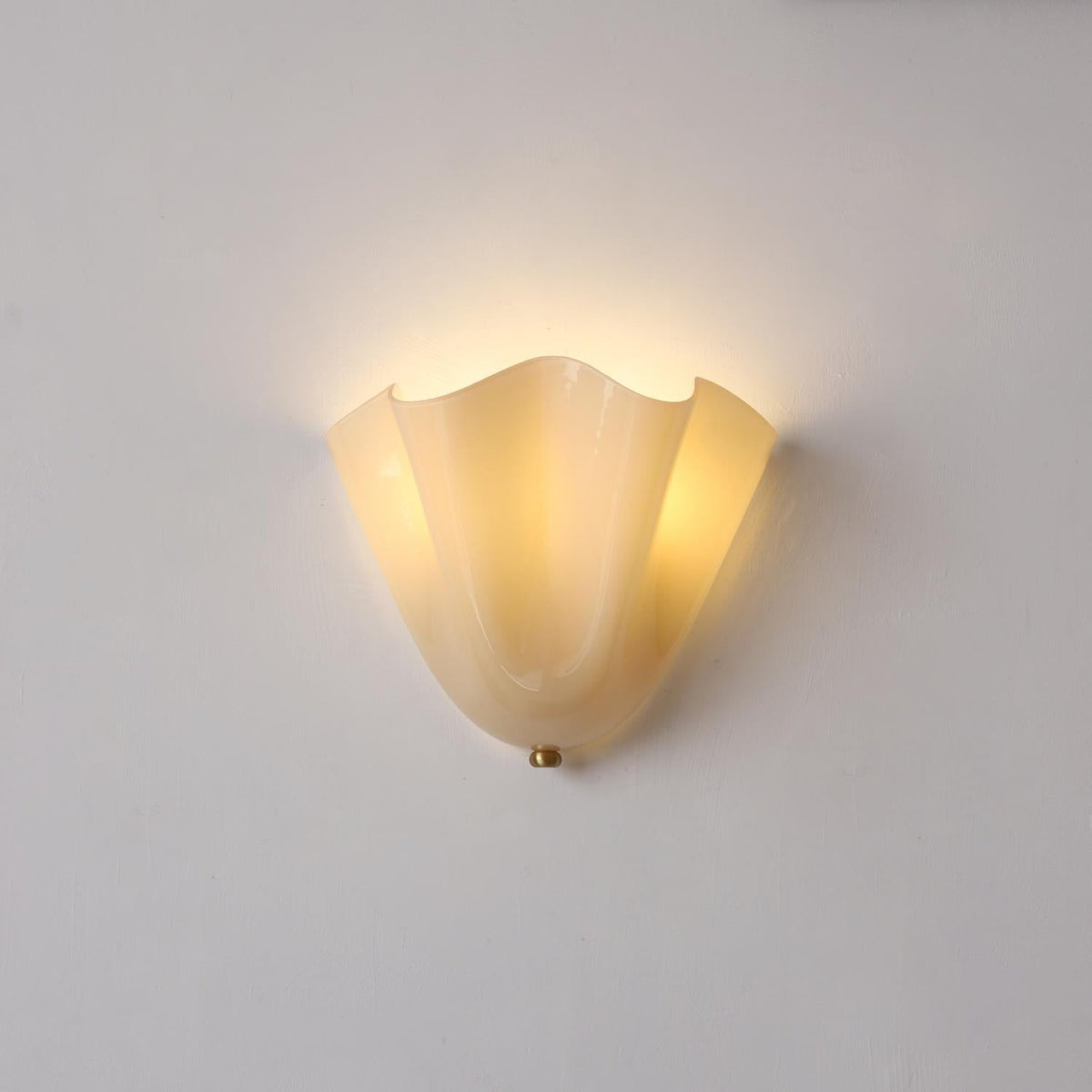 Sculptural Wall Light Glass Metal E14 Warm Glow Modern Interior
