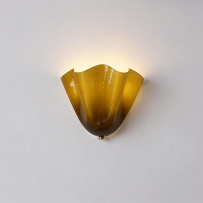 Sculptural Wall Light Glass Metal E14 Warm Glow Modern Interior