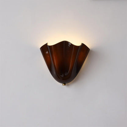 Sculptural Wall Light Glass Metal E14 Warm Glow Modern Interior