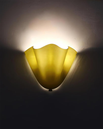 Sculptural Wall Light Glass Metal E14 Warm Glow Modern Interior