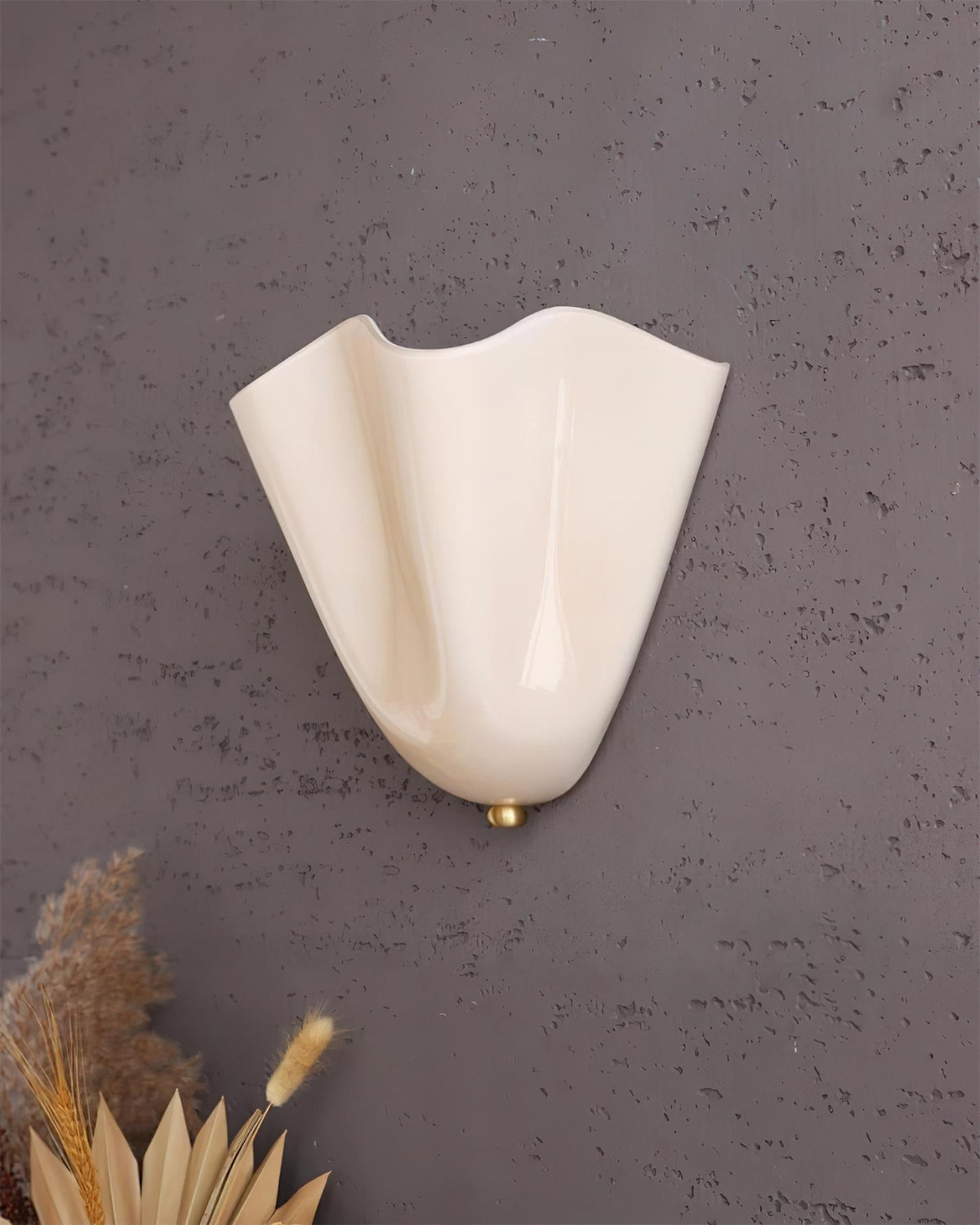 Sculptural Wall Light Glass Metal E14 Warm Glow Modern Interior