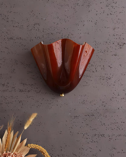 Sculptural Wall Light Glass Metal E14 Warm Glow Modern Interior