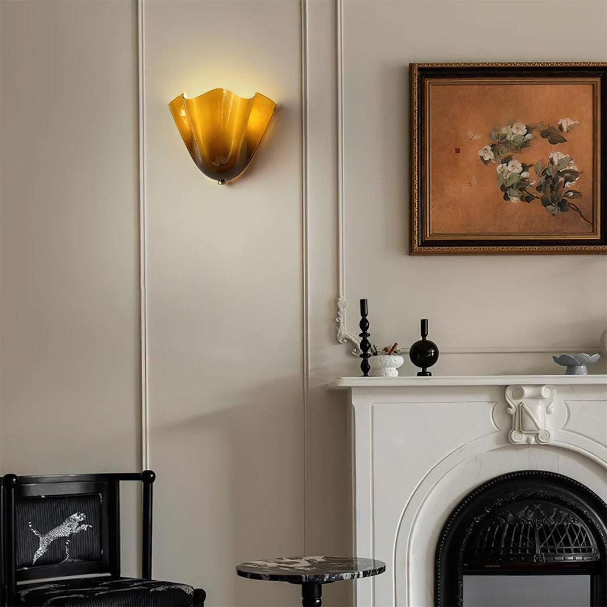 Sculptural Wall Light Glass Metal E14 Warm Glow Modern Interior