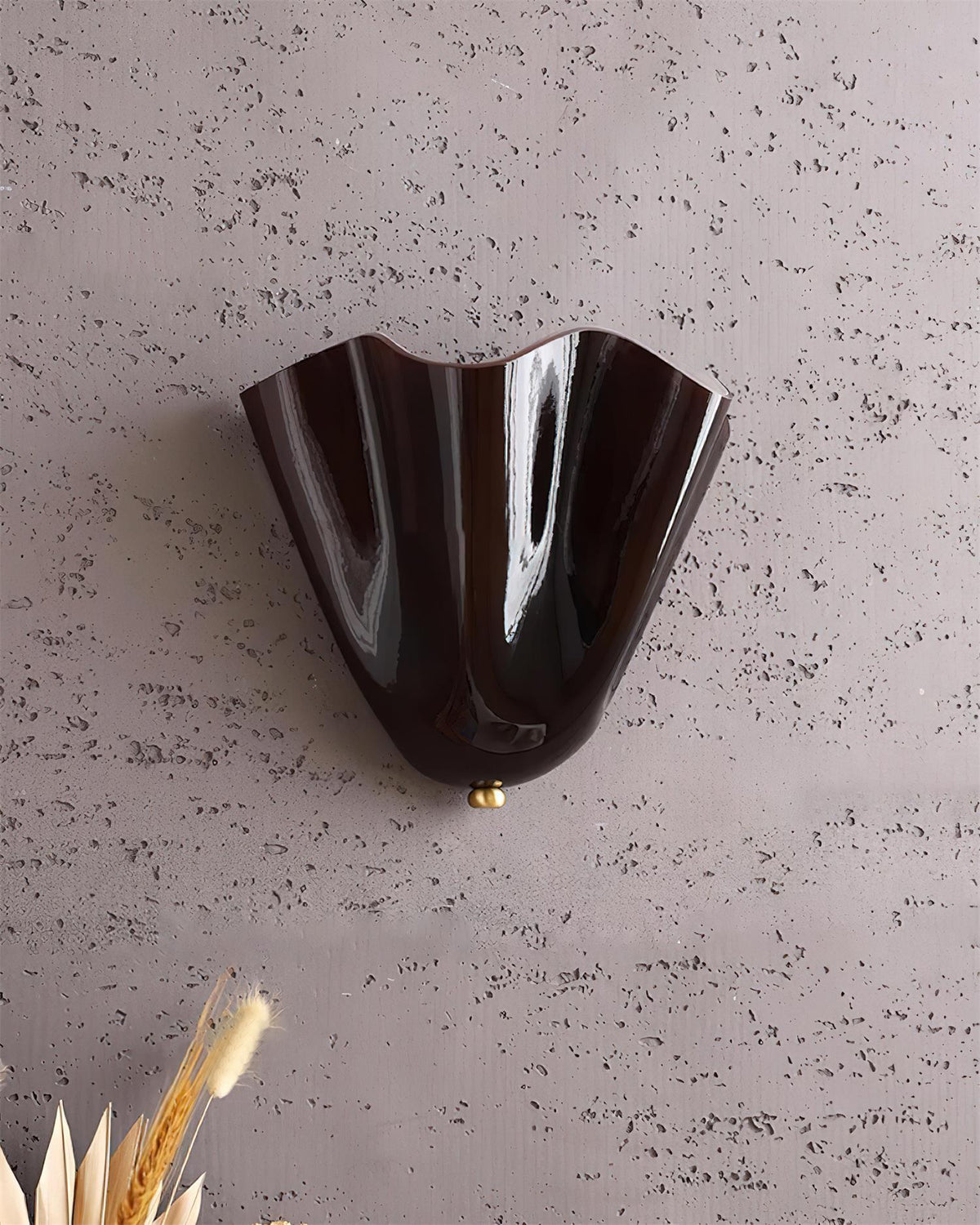 Sculptural Wall Light Glass Metal E14 Warm Glow Modern Interior