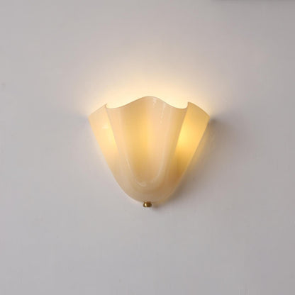 Sculptural Wall Light Glass Metal E14 Warm Glow Modern Interior