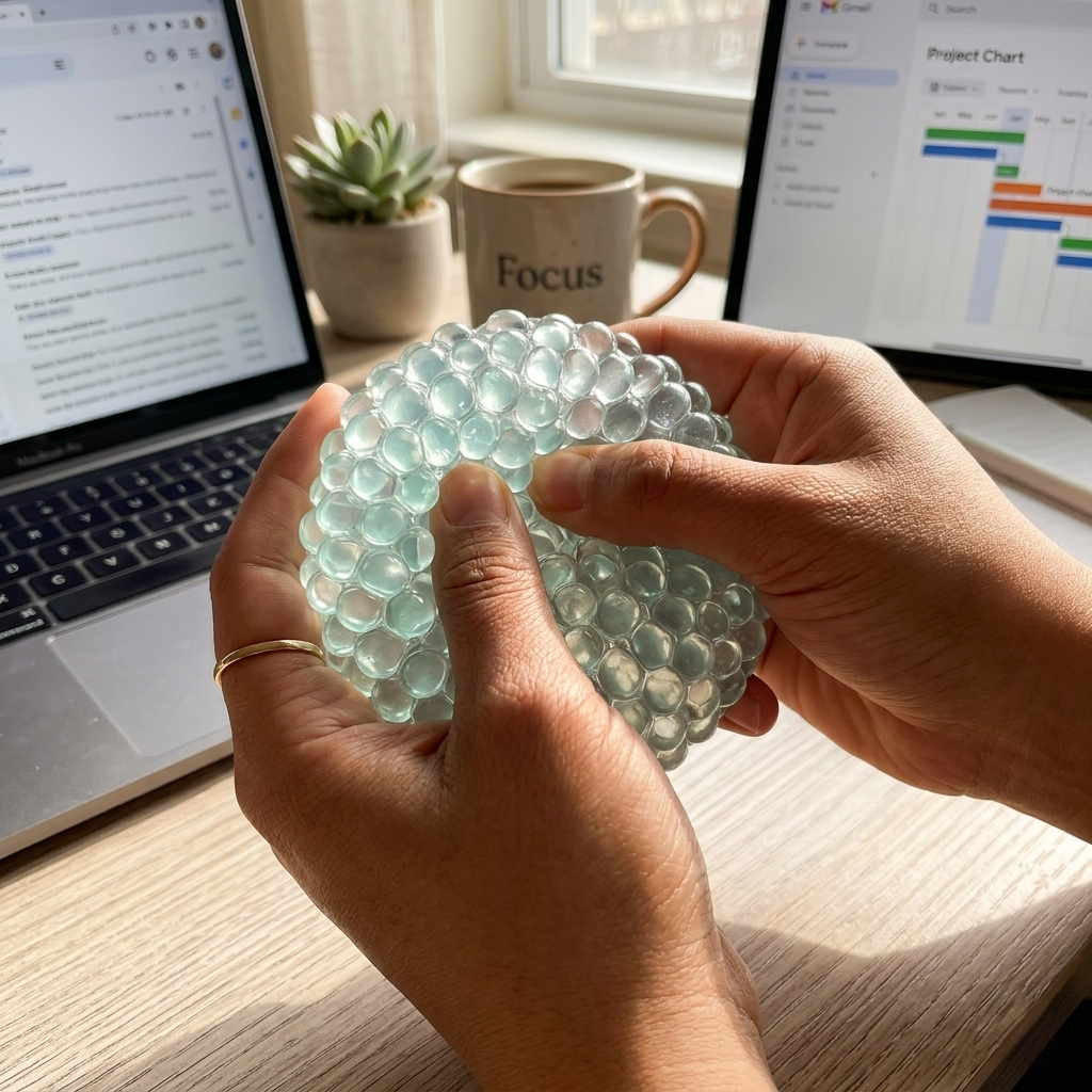 Sensory Bubble Stress Ball Squeeze Fidget Toy Handheld