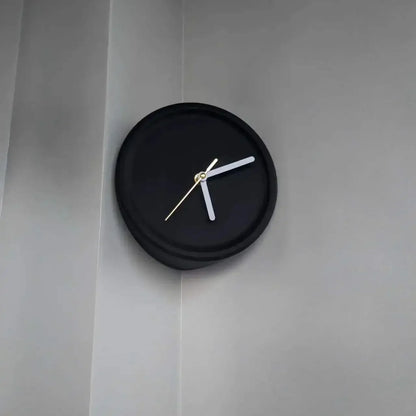Silent Corner Wall Clock Stylish No Drill Quiet Clock for Home