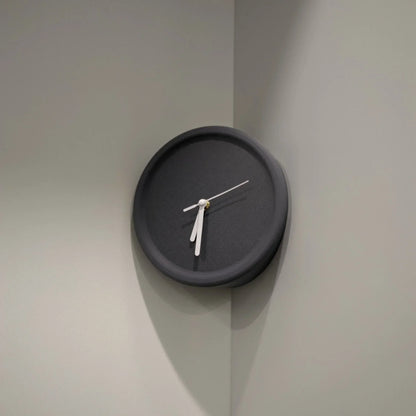 Silent Corner Wall Clock Stylish No Drill Quiet Clock for Home