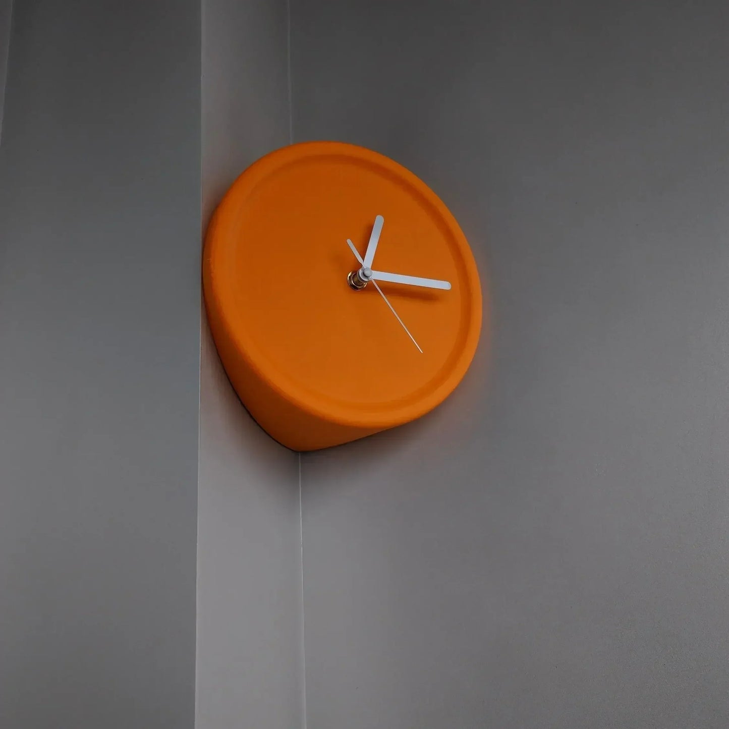 Silent Corner Wall Clock Stylish No Drill Quiet Clock for Home