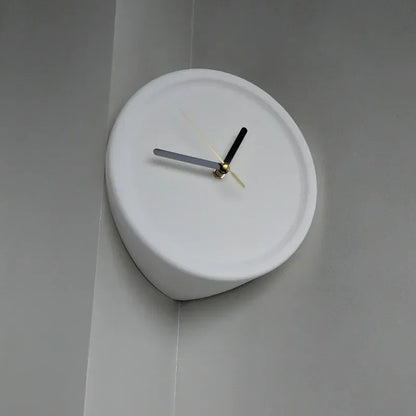Silent Corner Wall Clock Stylish No Drill Quiet Clock for Home