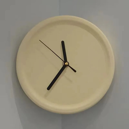 Silent Corner Wall Clock Stylish No Drill Quiet Clock for Home