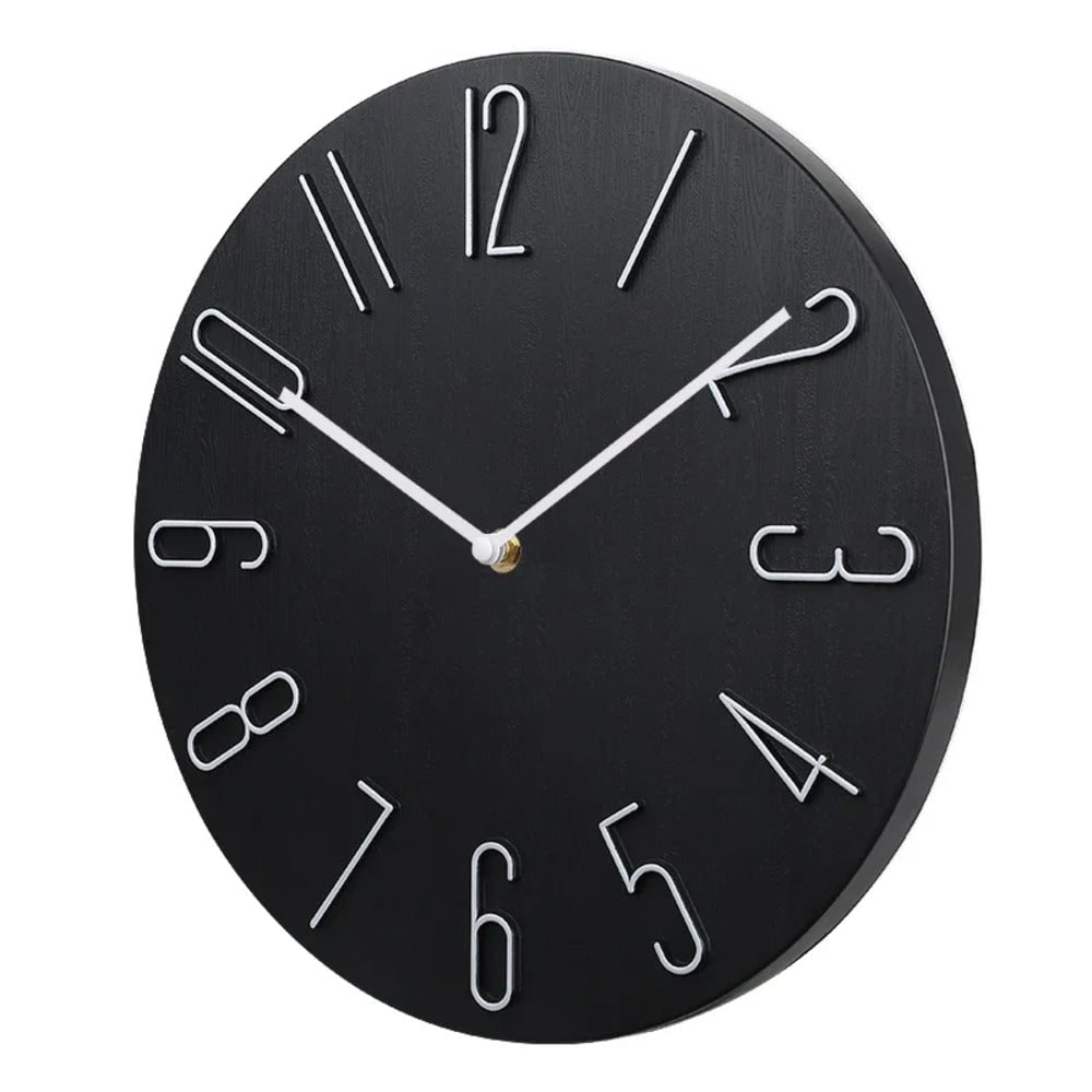 Silent Round Wall Clock for Home and Office