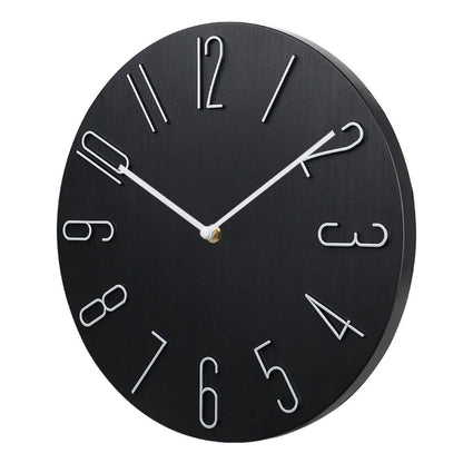 Silent Round Wall Clock for Home and Office