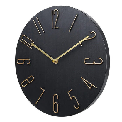 Silent Round Wall Clock for Home and Office
