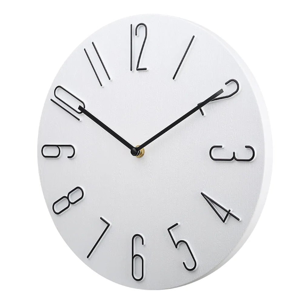Silent Round Wall Clock for Home and Office
