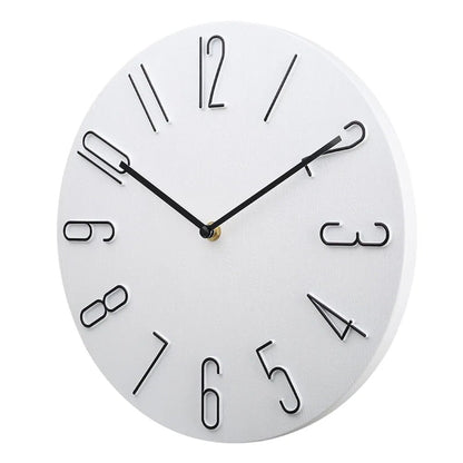 Silent Round Wall Clock for Home and Office