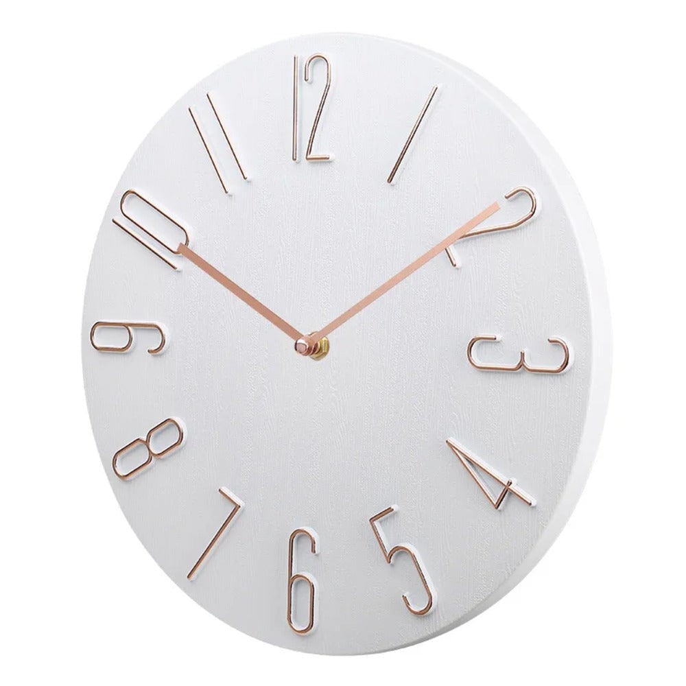 Silent Round Wall Clock for Home and Office