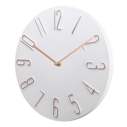 Silent Round Wall Clock for Home and Office