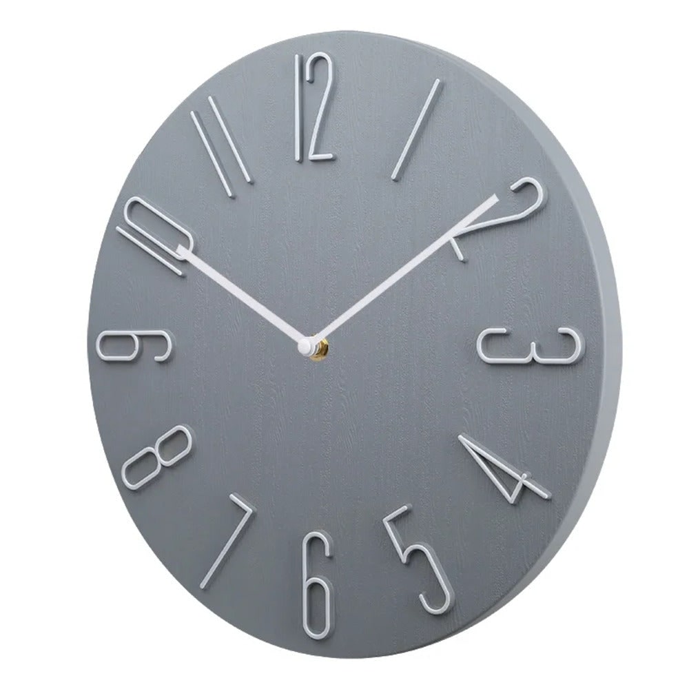 Silent Round Wall Clock for Home and Office
