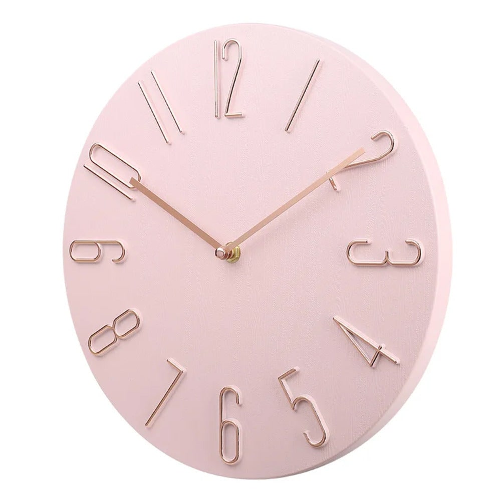 Silent Round Wall Clock for Home and Office