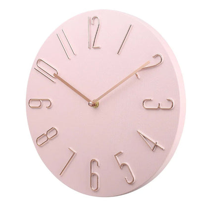 Silent Round Wall Clock for Home and Office