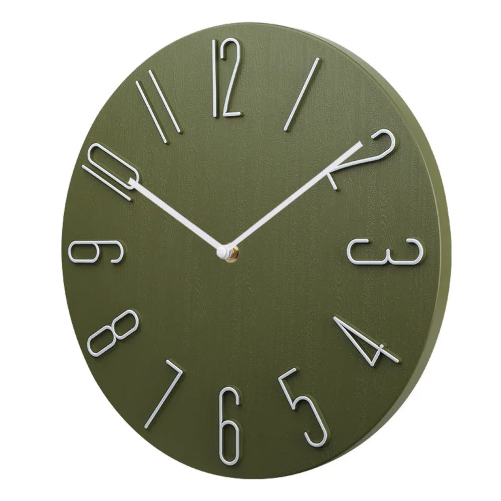 Silent Round Wall Clock for Home and Office