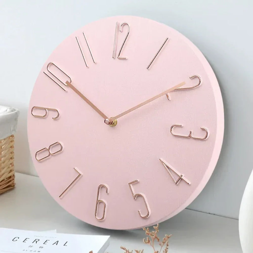 Silent Round Wall Clock for Home and Office