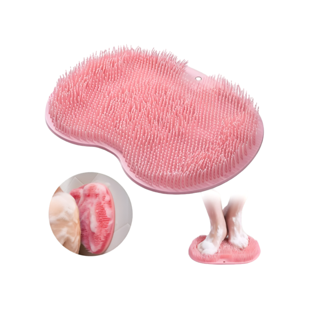 Silicone Shower Foot Scrubber Mat with Suction Cups