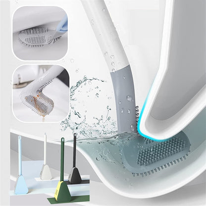 Silicone Toilet Brush Holder Golf Style Deep Clean Bathroom Hygiene