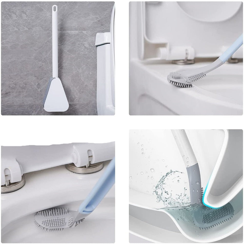 Silicone Toilet Brush Holder Golf Style Deep Clean Bathroom Hygiene