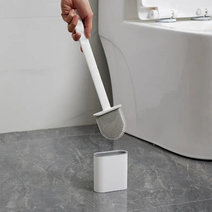 Silicone Toilet Brush Wall Mounted Bathroom Cleaning Tool