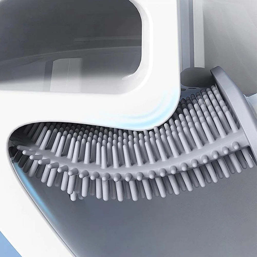 Silicone Toilet Brush Wall Mounted Bathroom Cleaning Tool