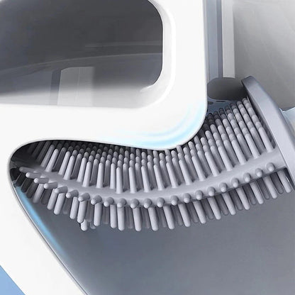 Silicone Toilet Brush Wall Mounted Bathroom Cleaning Tool