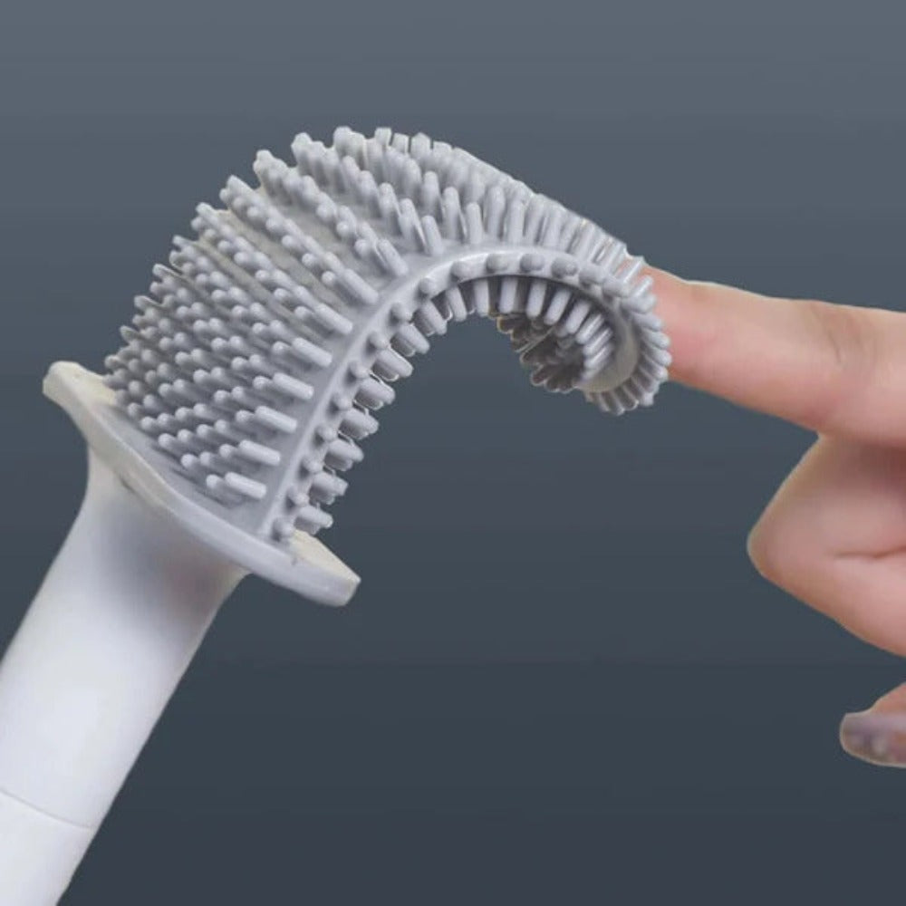 Silicone Toilet Brush Wall Mounted Bathroom Cleaning Tool