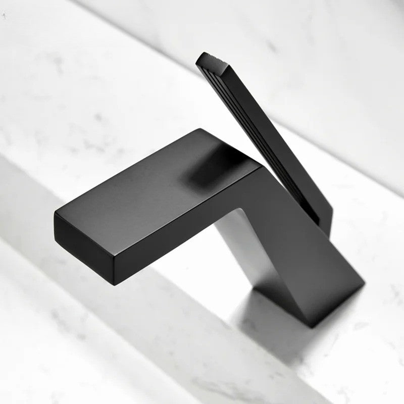 Single Handle Bathroom Sink Faucet Modern Curved Basin Mixer Tap