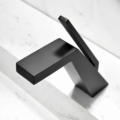 Single Handle Bathroom Sink Faucet Modern Curved Basin Mixer Tap