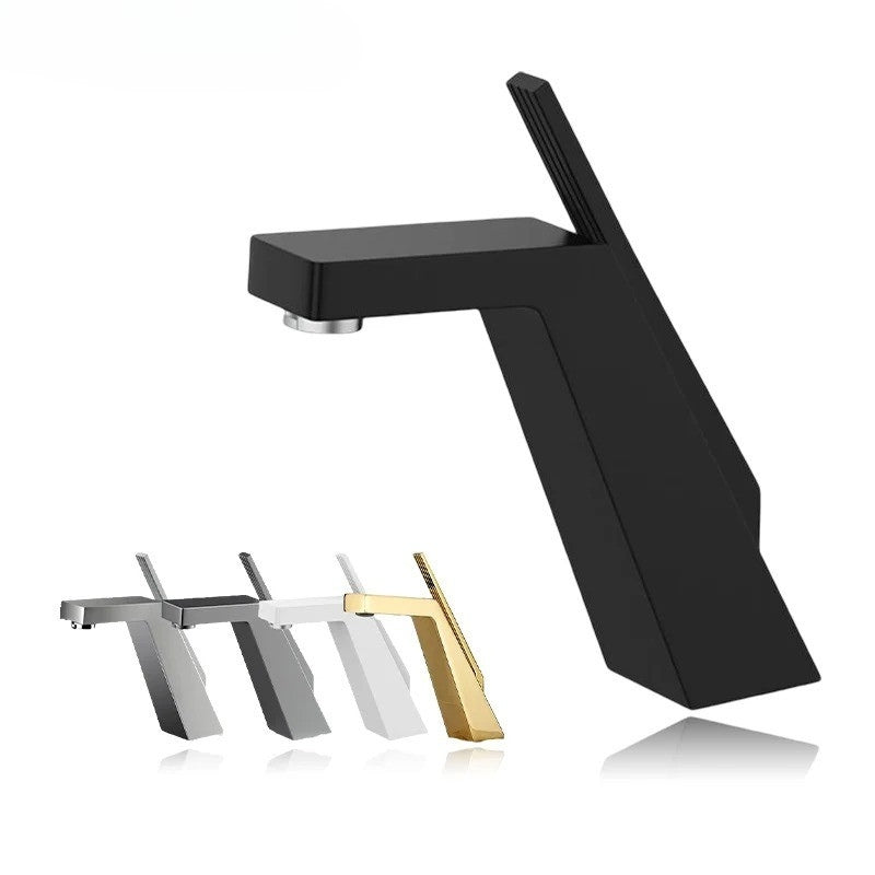 Single Handle Bathroom Sink Faucet Modern Curved Basin Mixer Tap