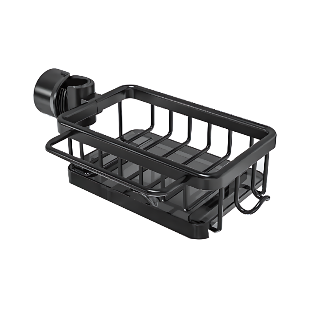 Sink Caddy Organizer with Drainage Basket and Hanging Hook