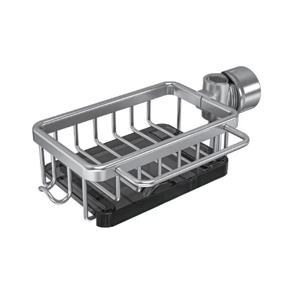 Sink Caddy Organizer with Drainage Basket and Hanging Hook