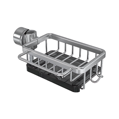 Sink Caddy Organizer with Drainage Basket and Hanging Hook