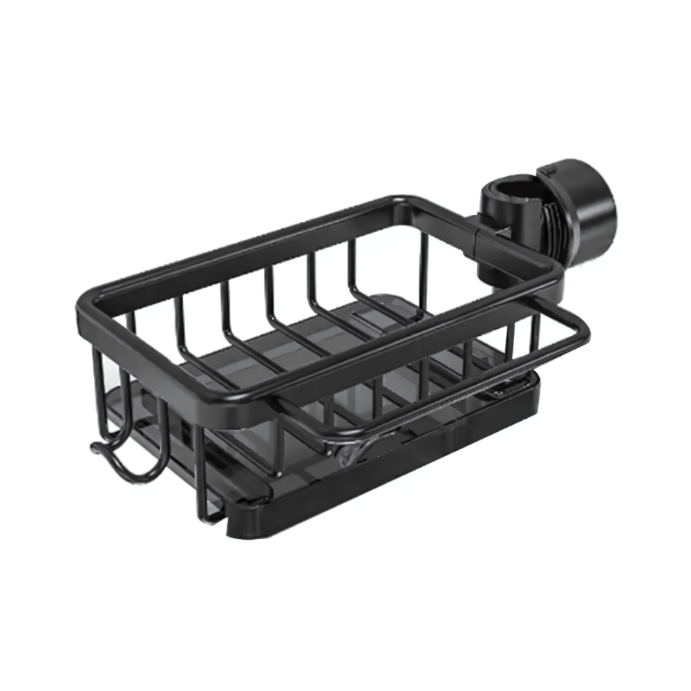 Sink Caddy Organizer with Drainage Basket and Hanging Hook