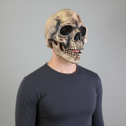 Skull Halloween Mask Moving Jaw Full Head Cosplay Costume Accessory