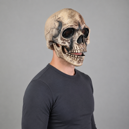 Skull Halloween Mask Moving Jaw Full Head Cosplay Costume Accessory