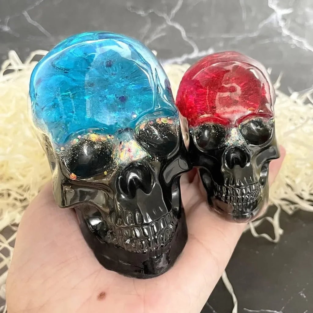 Skull Silicone Mold Halloween Decoration DIY Resin Crafting Tool