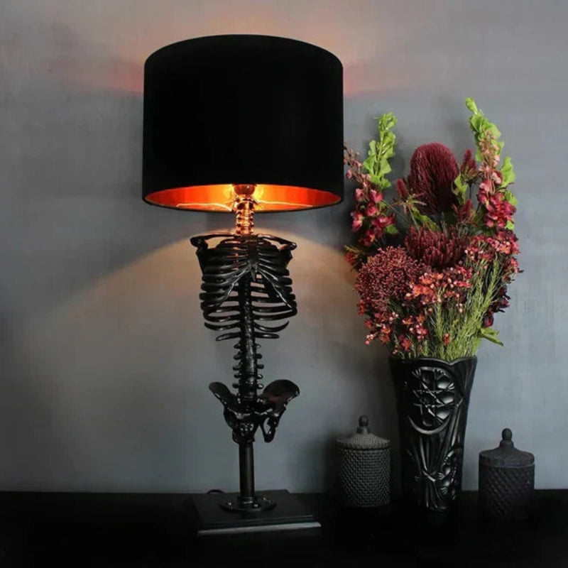 Skull Table Lamp Skeleton Decorative Desk Lamp Gothic Night Light Home Decor
