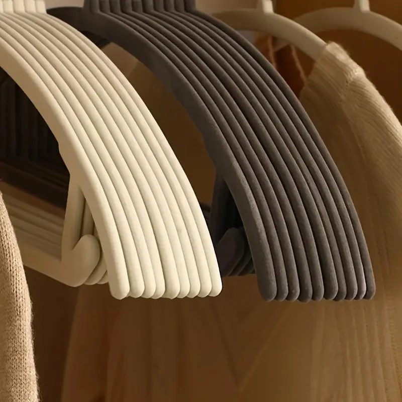 Slim Non Slip Clothes Hangers 10 Piece Space Saving Closet Organiser